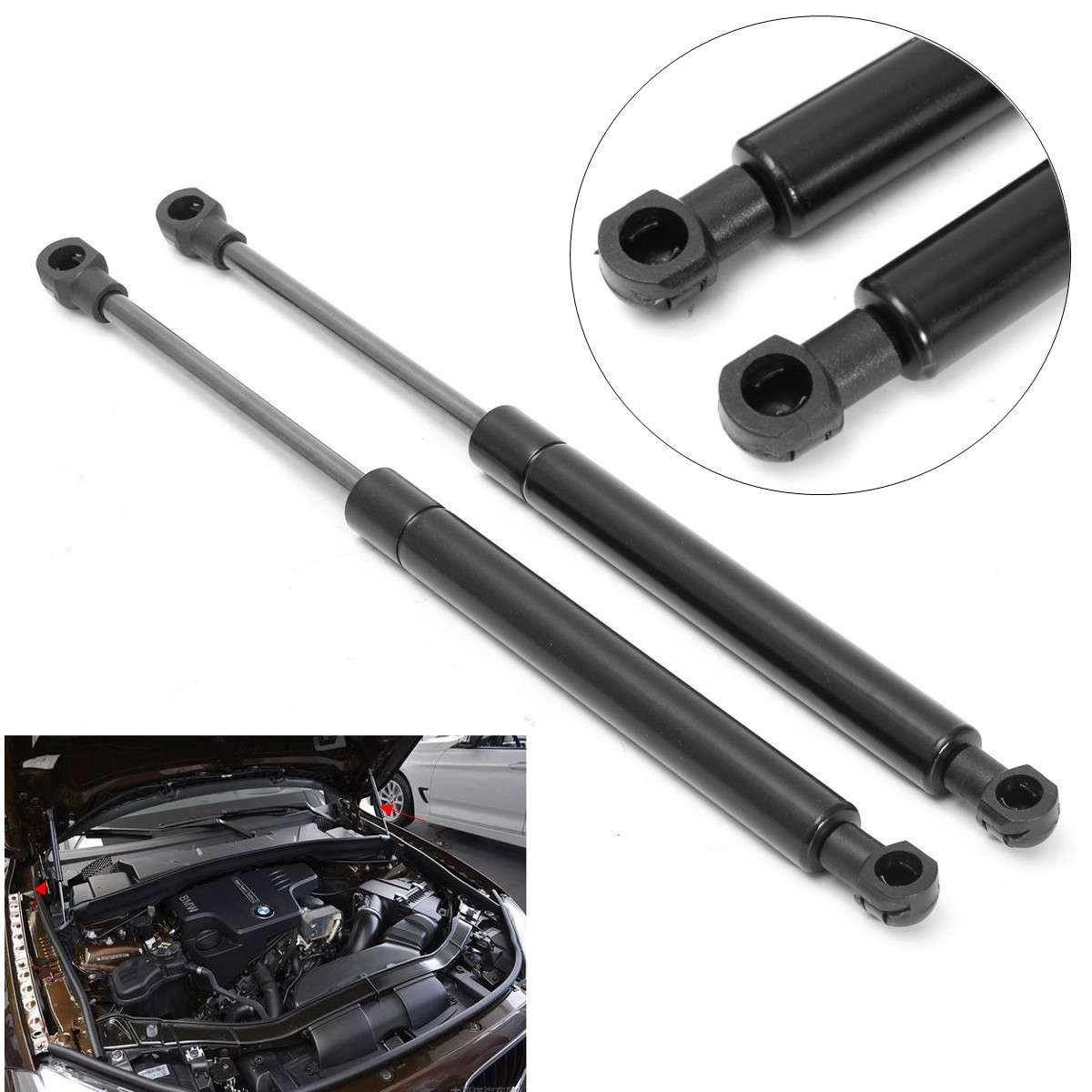 One Pair Front Bonnet Hood Shock Damper Strut Gas Lift Spring For BMW E60 E61 5