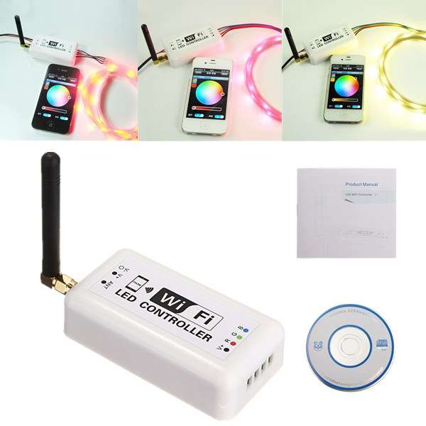 RGB LED Strip Controller Mobile Phone Smartphone Android Wireless WiFi