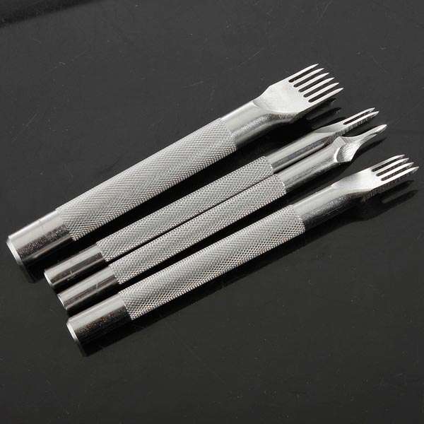 1 2 4 6 Prong Diamond Chisel Leather Craft Tools Hole Punch Tool