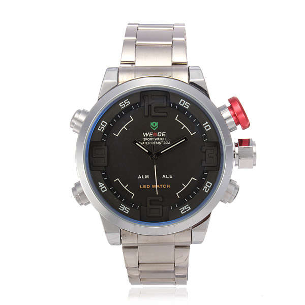 Weide WH2309  Men Waterproof Led Stainless Steel Wrist Watch