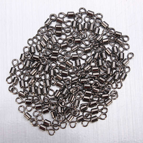 100Pcs Fishing Rolling Swivel Connectors 50LB