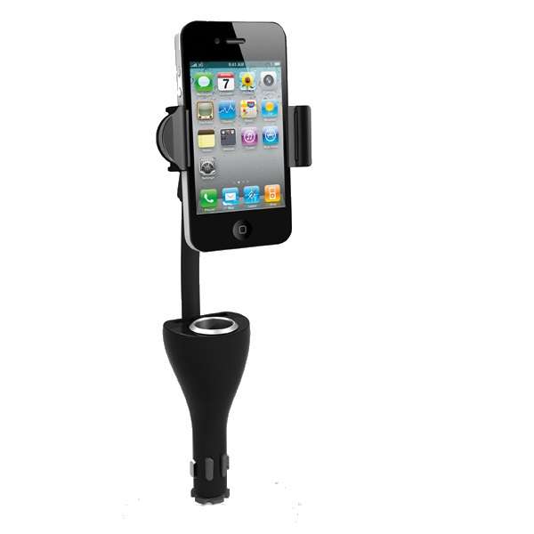 Car Cellphone Holder for iPhone Samsung GPS with USB car charger