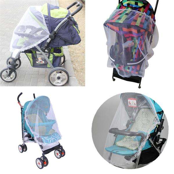 Buggy Pram Stroller Cot Baby Infant Pushchair Mosquito Insect Net Elastic Mesh