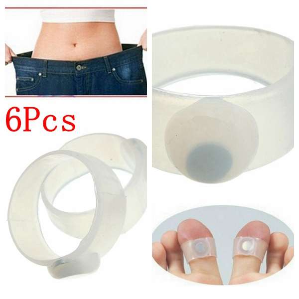 6Pcs Magnetic Silicon Toe Ring Slimming Loss Weight Massager
