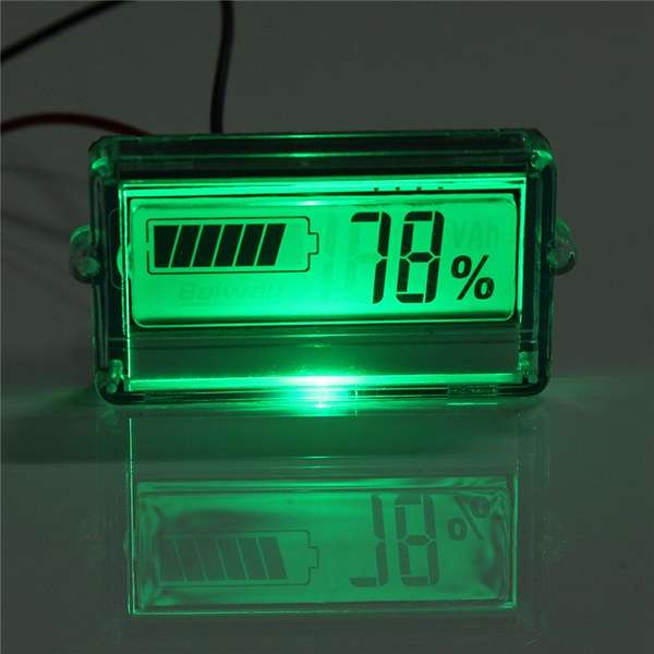 Waterproof LCD Battery Capacity Tester Indicator 12V Lead-acid Lithium