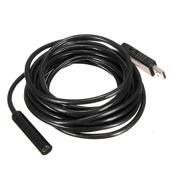 5M 10MM USB Waterproof Endoscope Snake Inspection Tube Camera 4 LED
