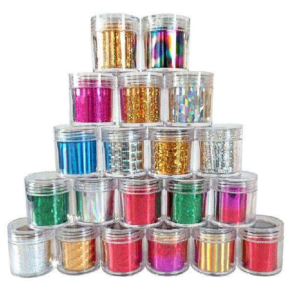 Glitter Shiny Metallic Nail Art Transfer Foil Sticker Roll Decals