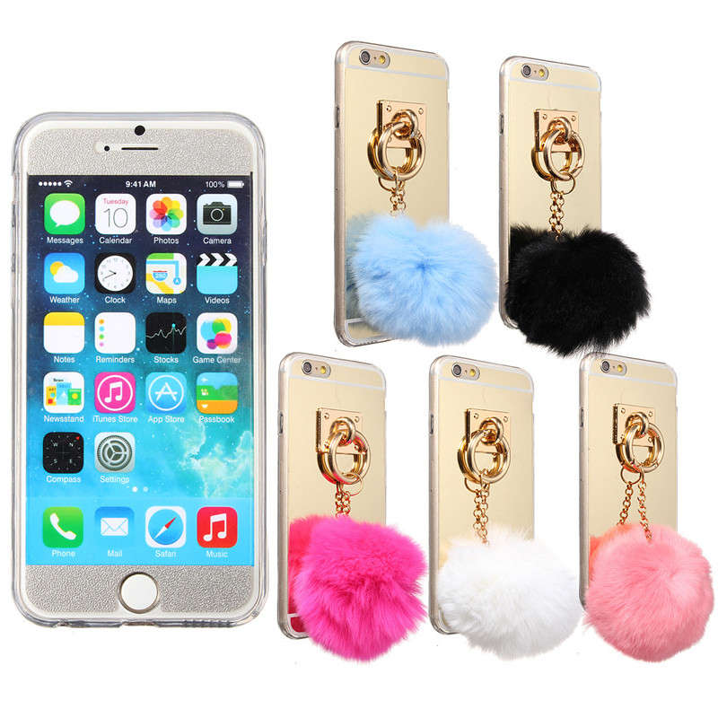 For Apple iPhone 6/6S Plus 5.5'' Luxury Soft TPU Mirror Case Back Cover With Pl