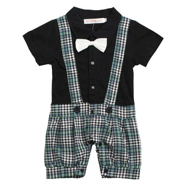 Baby Boy Kids Bowknot Gentleman Romper Jumpsuit Clothing Set