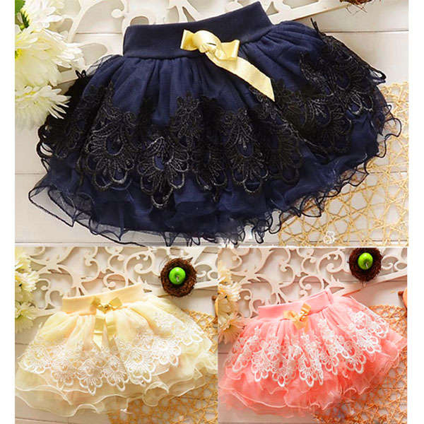 Baby Children Girls Tutu Mini Skirt Ballet Tulle Lace Dress