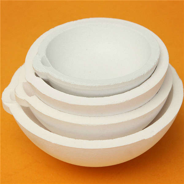 Quartz Silica Melting Crucible Pot For Gold Silver Platinum Refine 250g 500g 75