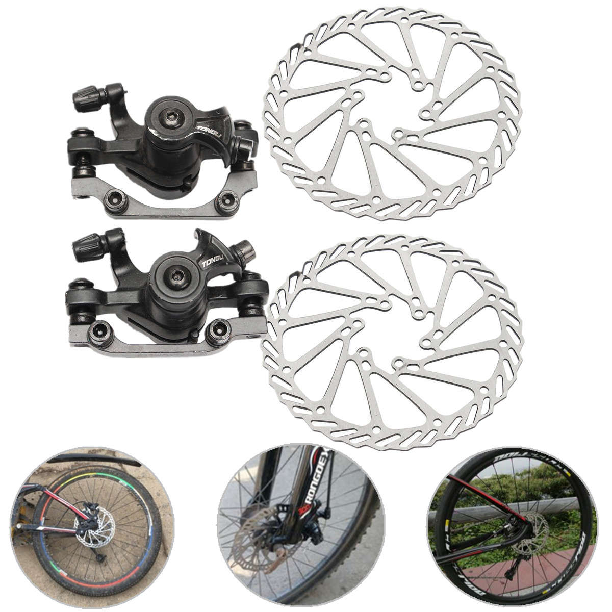 160mm Mountain Bicycle Bike Mechanical Disc Brake Front or Rear Caliper and Rot