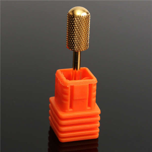 2.3mm Smooth End Electric Carbide Nail Drill Bit Golden Nail Art Drill File Bits