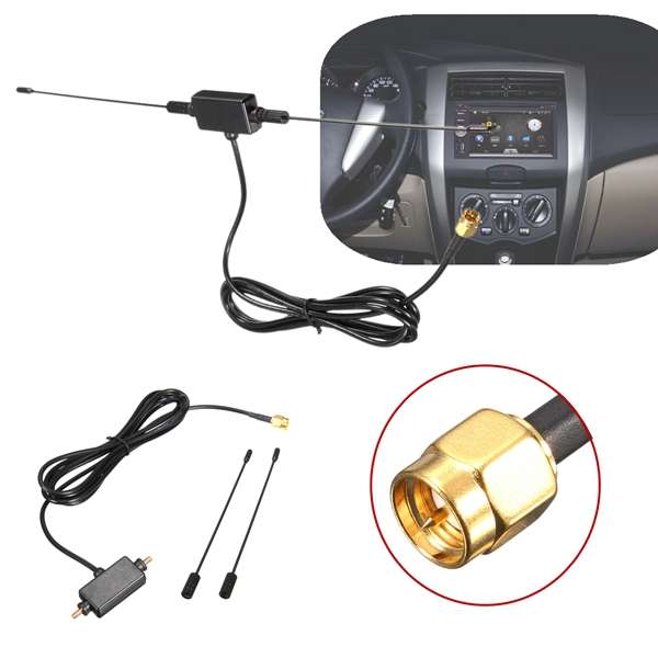 5ft In Car Radio Digital TV Antenna with Amplifier DVB-T ISDB-T 433MHZ Signal A