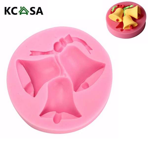 KCASA Christmas Bell Silicone Mold Fondant Cake Cookie Mould