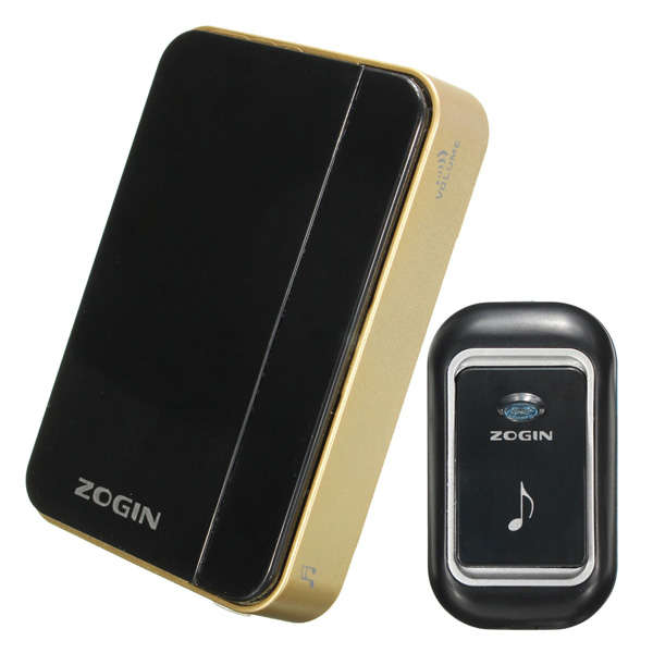 ZOGIN Waterproof Wireless Melody Cordless Digital Door Bell Chime European Plug