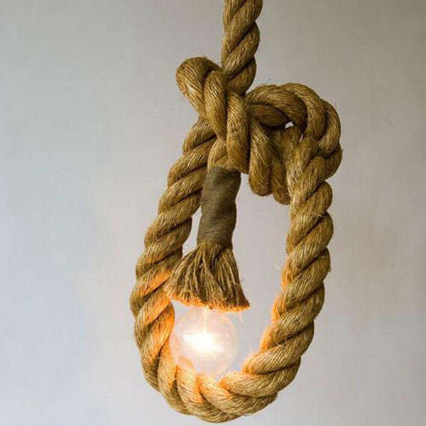 Rare Single Rope Chandelier Retro Industrial Ceiling Light 220V