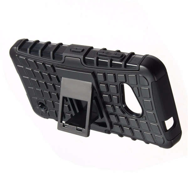 TPU Soft Protective Stand Back Case Cover For Microsoft Lumia 550