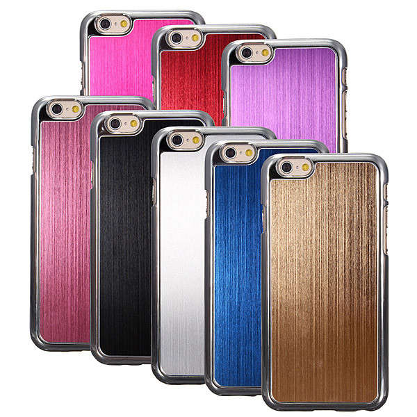 Metal Brushed Aluminum Chrome Hard Back Case For iPhone 6