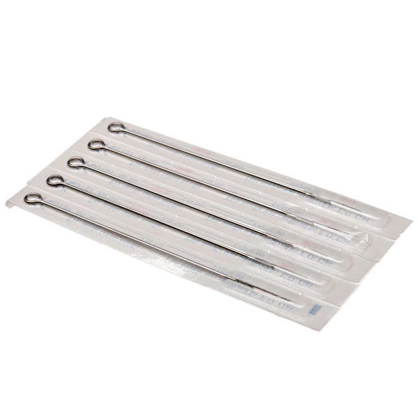 1RL 50Pcs Tattoo Needles Disposable Machine Stainless Steel Sterile Round Shade