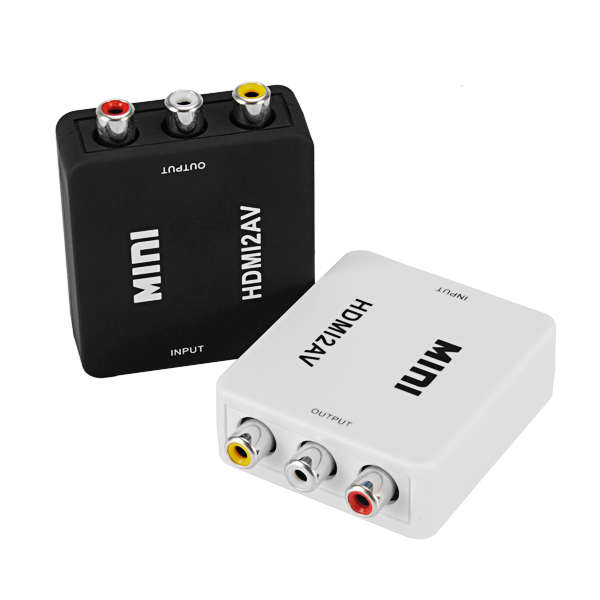 Mini Composite AV CVBS HDMI to 3 RCA Video Converter Adapter