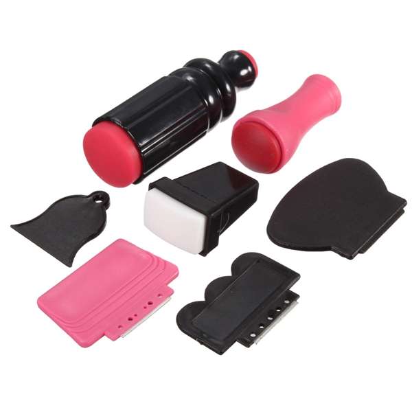 Nail Art Scraper Stamping Plate Double Ended Stamper Set Manicure Tool