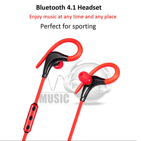 Wireless Bluetooth 4.1 Headset Sport Stereo Music Earphone Headphone For iPhone