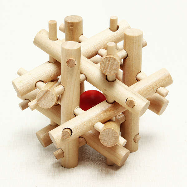Classical Intellectual Toys Kong Ming Lock Twelve Rubber Sticks