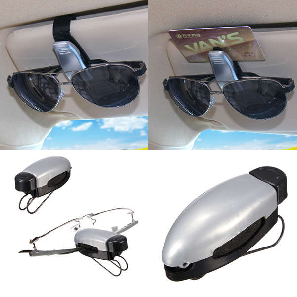 Sunglasses Eyeglass Card Holder Vehicle Accessory Car Visor Belt Clip