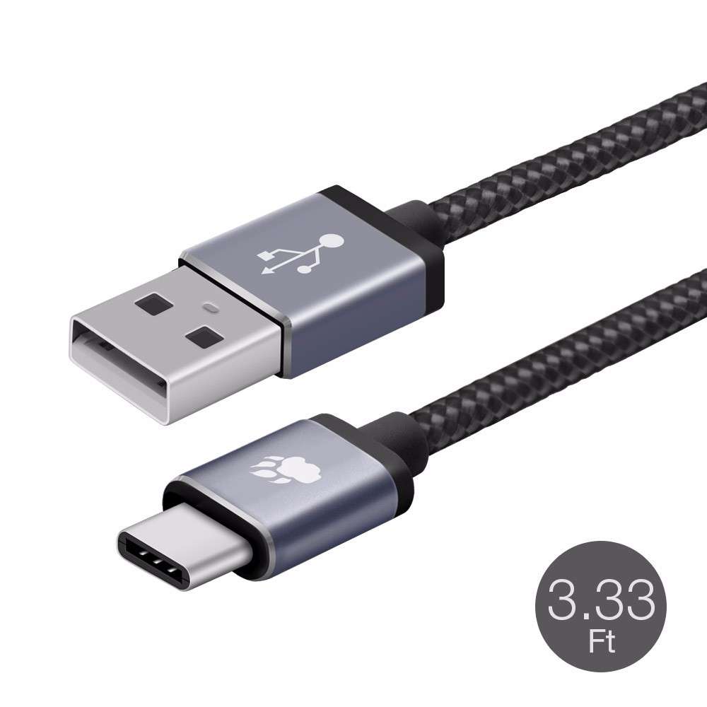 BlitzWolf¿¿ 2.4A USB Type-C Reversible Braided Data Cable 3.33ft/1m USB 2.0 A M