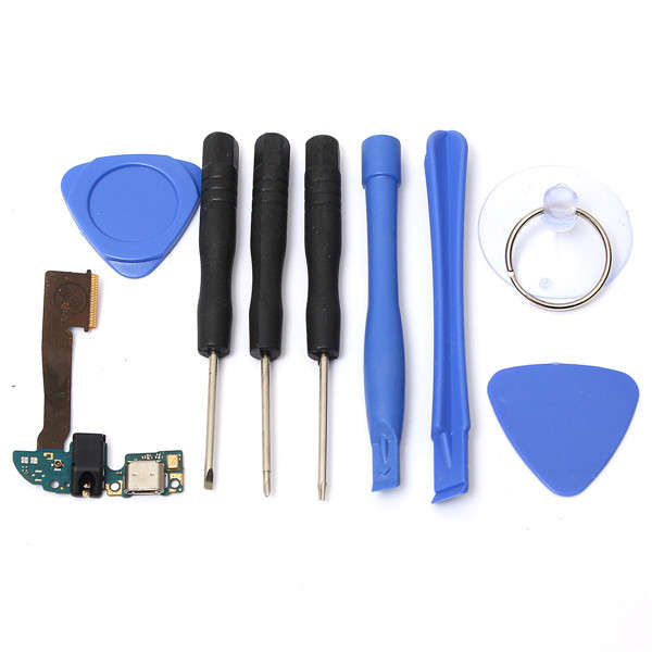 Audio Jack Charging Micro USB Port Flex Cable + Tools For 16GB HTC One M8 831C