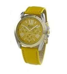 Geneva Platinum 12964712 Women's Decorative Chronograph Faux Leather Round Elegant Roman Numeral Fas