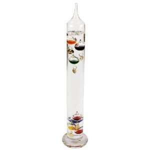Galileo Thermometer - 43cm multi col 7 bulbs 16 - 28 C