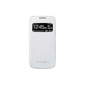Samsung S-View Window Flip Premium Case Cover for Samsung Galaxy S4 Mini - White