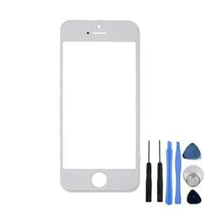 BisLinks New Front Outer Screen Lens Glass Replacement Tools for iPhone 5 5C 5S White