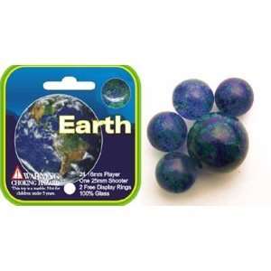 Earth Marble Set   (24 Player Marbles & 1 Shooter)