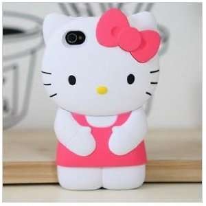 3D Hello Kitty Soft Silicone Case Cover for iPhone 5 Xmas Gift