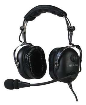 Gulf Coast Avionics GCA-6G Premium Pilot Aviation Headset w/MP3 Input Black