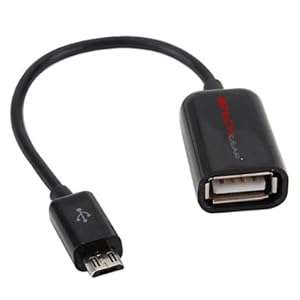 TECHGEAR - Micro USB OTG Adapter Cable for USB Host Mode for Nexus 7 Nexus 7 2 (2013) Nexus 10