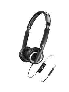 Sennheiser PX 200-II i Dynamic Closed On-Ear Headset with Smart Remote and Mic to Control (Black)