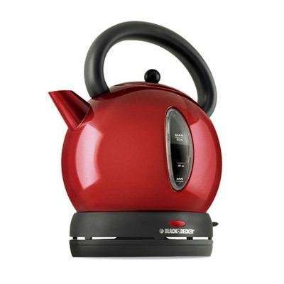 Black & Decker CK1500R Cordless Electric Dome Kettle, Red (Other-Size)
