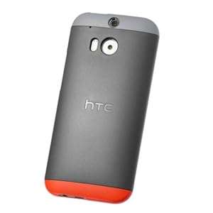 HTC Double Dip Hard Shell Clip-On Case Cover for HTC One (M8) - Red/Light Grey/Black (Grey/Red)