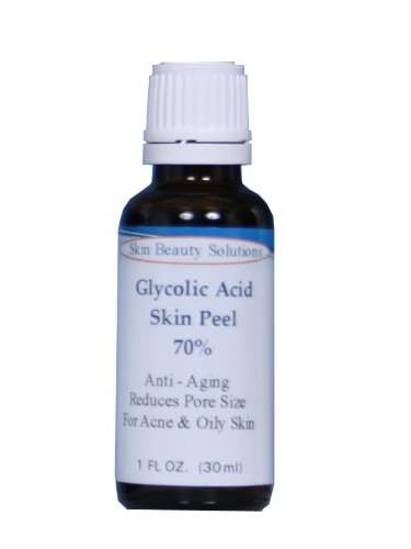 (1 oz / 30 ml) GLYCOLIC Acid 70% Skin Chemical Peel - Unbuffered - Alpha Hydroxy (AHA) For Acne, Oil