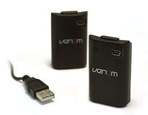 Venom Twin Rechargeable Battery Packs - Black (Xbox 360)