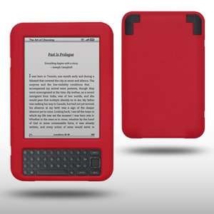 Silicone Skin Soft Case Cover in Red for Amazon Kindle 3 3G Wi-Fi