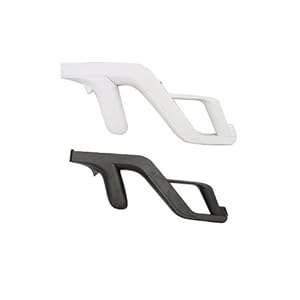 Mercurymall Pack of 2 Zapper Gun for Nintendo Wii -(Black White)