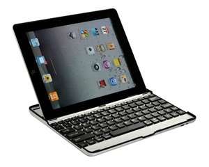 Black key Aluminum Bluetooth Keyboard Case for Apple iPad 2 & 3