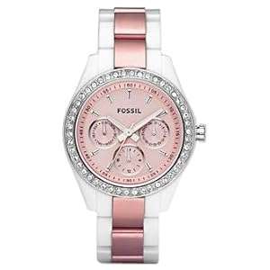 Fossil Stella Multifunction Pink Dial Watch