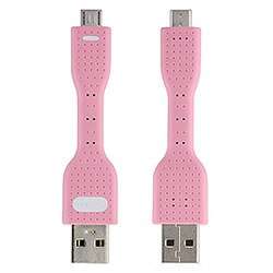 Bone Collection Micro USB to micro USB cable -Funky Pink