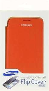 Samsung Galaxy Note 2 Clip-On Replacement Battery Cover Flip Case - Orange